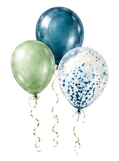 Right balloon cluster
