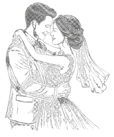 Wedding Couple Portrait Silhouette